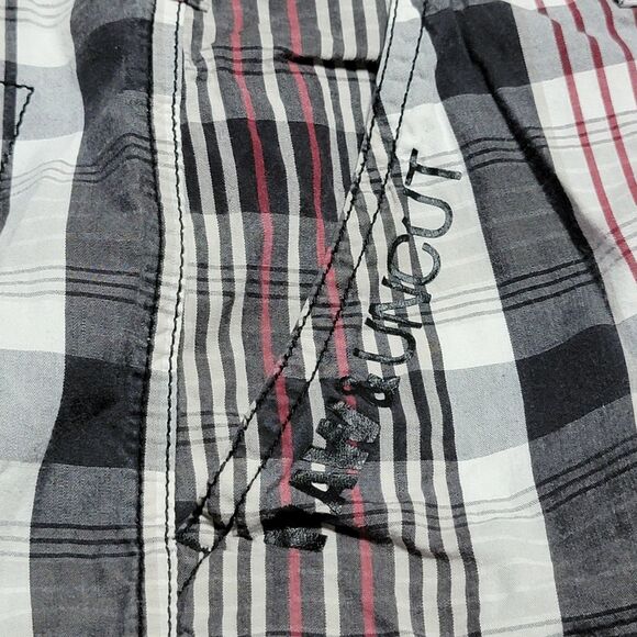 Ecko Unltd Cargo Shorts w/ Draw String Tie White, Black & Red Stripe - Size 38 - Picture 6 of 9